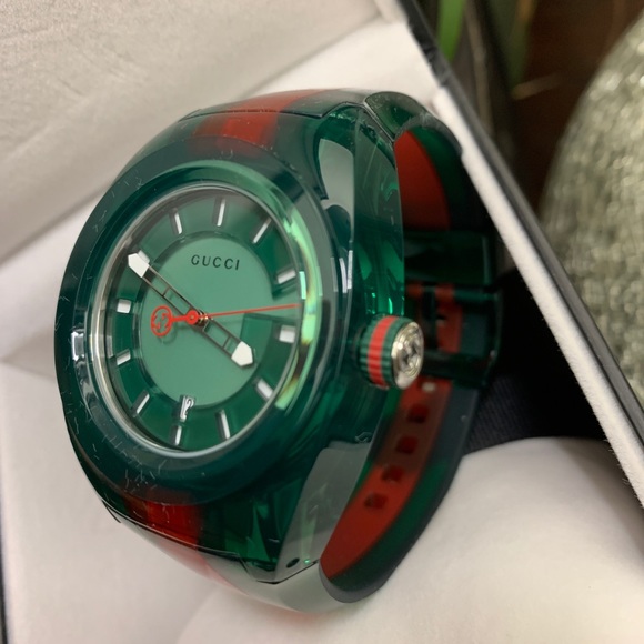 Gucci Other - Authentic GUCCI Rubber 46mm logo rubber watch